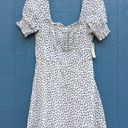 The Row  A White Ditzy Floral Scoop Neck Smocked Mini Dress Women’s Medium NWT Photo 2