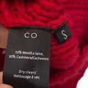 Krass&co  Cashmere Blend Wool Cable Knit Pullover Sweater Red Boxy Women’s Size Small Photo 11