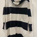 Popsugar Black & White Stripped Hooded Cardigan Photo 1