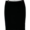 Venus  Black Flat Front Knee Length Pencil Skirt 8 Photo 0