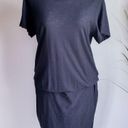 James Perse , New, Black Carbon Blouson Raglan Surf Jersey Midi Dress, XL (4) Photo 2