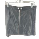 n:philanthropy  Women's Vegan Leather Skirt Mini Zip Closure Straight Black Large Photo 2