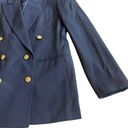 Krass&co Chas Reed & . Navy Double Breasted Blazer Gold Buttons 100% Wool Size 6 Womens Photo 2