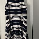 Maeve by Anthropologie NWT Riley Stripe Knee Length Navy White Cut Out Dress 14 Photo 5