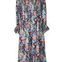 Cinq à Sept  Womens Leigh Painterly High-Low‎ Midi-Dress Long Puff Sleeve Size 4 Photo 1