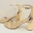 Unisa  Sandals Gold Ankle Strap Block Heel Size 11 Photo 1