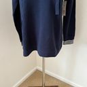 Nic & Zoe  Hoodie Women Medium Blue Lace Up Sweatshirt Cotton Blend Pullover EUC‎ Photo 4