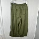The Loft  Women’s Green Lyocell Lightweight Wide Leg Cropped Paper Bag Pants Medium M Photo 6