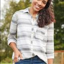 Matilda Jane  x Joanna Gaines Button Down Shirt White Gray Size Small Photo 0