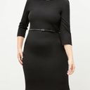 MM.LaFleur  Dress Black Etsuko Dress Belted w/ Pockets Sz 10 EUC Wondertek Fabric Photo 2