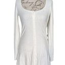 Divided  H&M Womens Dress Size Small Ribbed Button down Lace Trim Long Sleeve Photo 0