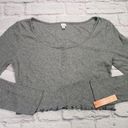 Edge Colsie Women's Size XL Grey Lettuce  Long-Sleeve T-Shirt Photo 0