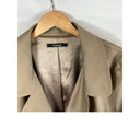 Tahari  Brown Button Front Trench Coat Size Medium Photo 2