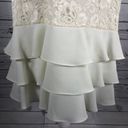 Leslie Fay Vintage 80's  sleeveless lace cream dress with ruffles size 10 Photo 11