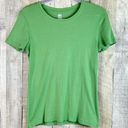 Faded Glory  Small (4/6) Crewneck Short Sleeve Green Top Very Stretchy Photo 0