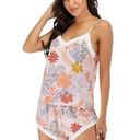 Pajama Set for Sleepwear Shorts Floral Cami Nightwear Soft Pink LARGE #2281 Photo 2