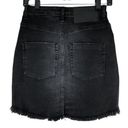 One Teaspoon  Womens Size 24 Black Denim Mini Skirt Asymmetrical Hem Photo 5