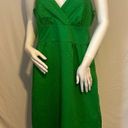 a.n.a  A New Approach Fit & Flare Dress Womens Size 12 Green 100% Cotton Side Zip Photo 2