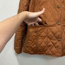 Talbots  Womens Jacket Small Burnt Orange Puffer Quilted Button Pocket Outwerwear Photo 4