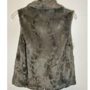 Jack by BB Dakota  Vest Womens Size Small Gray Faux Fur Photo 3