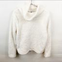 Joy Lab Medium Fluffy White Cowl Neck Sherpa Fleece Sweatshirt Photo 1