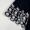 Talbots Navy Blue White Embroidered Short Sleeve Shift Dress Small S Preppy Photo 1