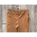 Ruby Rd  LADIES PETITE SPANDEX BLEND PULLON LONG BROWN TWILL PANTS JEANS 8P Photo 4