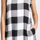 Chelsea and Violet  Black & White‎ Buffalo Plaid Check Sleeveless Ruffle Dress Sz S Photo 0