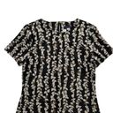 Tommy Hilfiger  Black Tan Leaf Print Short Sleeve Casual Shift Dress Size 8 NWOT Photo 6