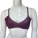 Society Girl  Plum Purple Strappy Back Lace Bralette (M) Photo 1