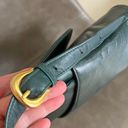 Valerie Stevens VINTAGE  green leather crossbody bucket bag Photo 2