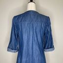 Spense Lyocell Blend Women’s Blue Chambray Shirt Dress Size 6 Photo 8