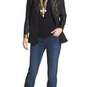 Chico's Chico’s Faux-Leather Lace Pieced Jacket in Black/Cream Photo 2