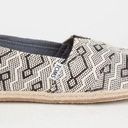 Toms  Black Diamond Jacquard Rope Sole Womens Classic Slip-On Casual Shoes sz 6.5 Photo 0