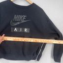 Nike  Air Sweatshirt Womens Small Black Cropped Side Zip Boxy Crewneck Jumper Photo 4