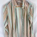 Rachel Zoe  Pattern Stripe Long Sleeve Button Down Shirt Size Medium Photo 0