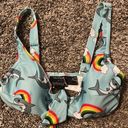 Modcloth  | 2 piece swimsuit |  rainbow shark print | Top: XS, Bottom: S Photo 5