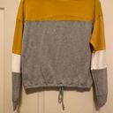 Hippie Rose Yellow, Gray, and White Sweatshirt Photo 1