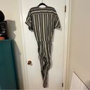 Maje  Pandora Embroidered Striped Jumpsuit Photo 6