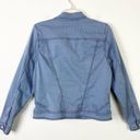 CAbi  Locomotive Light Wash Pinstriped Denim Button Up Jean Jacket #5159 Size L Photo 1