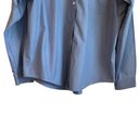 L.L.Bean  Women Cotton Top XL Blue Wrinkle Free Tailored Button Down Officewear Photo 4