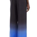 The Row  Avant Ombre Black Blue Relaxed Silk Shantung Pants Size XS Photo 1