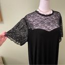 Torrid Black Lace Flutter Sleeve Swing Top Mock Neck Soft 2X Sweetheart Yoke Photo 1