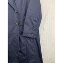 Cole Haan  Size M Women's Navy Trench Coat Pleated Double Button Front GORGEOUS!! Photo 4