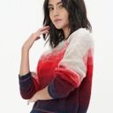 American Eagle  NWT Women Red Boxy Striped Sweater, red shades and beige 21”P2P Photo 0