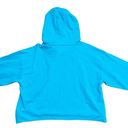 Zyia  Active NEW Sky Blue Cropped Raw Edge Hoodie Women’s Size Medium Sweatshirt Photo 5