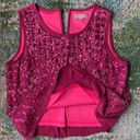 Harper  magenta sequined lined tank, size large Photo 4