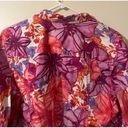 Coldwater Creek  blazer jacket floral top long sleeve pink pm petite medium Photo 6