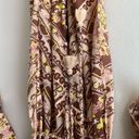 Cleobella NWT  Dress Button Front Belted Printed Brown Midi Dress Size M Photo 2