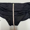 Victoria's Secret  Solid Black Ruched Skirted Tie Side Bikini Bottom Size Large Photo 8